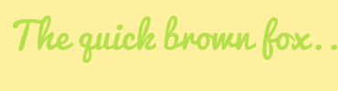 Image with Font Color B4E04B and Background Color FFF09F